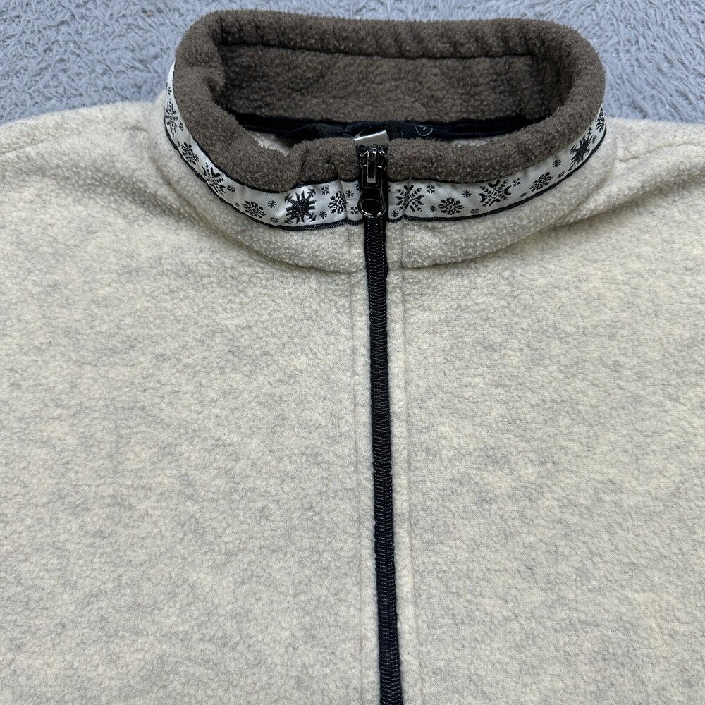 Vintage Black Diamond Fleece Jacket Womens M Tan Made in USA Full Zip Nordic